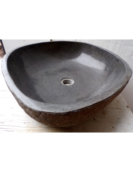 Lavandino pietra di fiume dp-681 cm 54x47x15 river stone sasso lavabo sink bagno