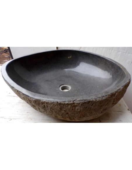 Lavandino pietra di fiume dp-681 cm 54x47x15 river stone sasso lavabo sink bagno