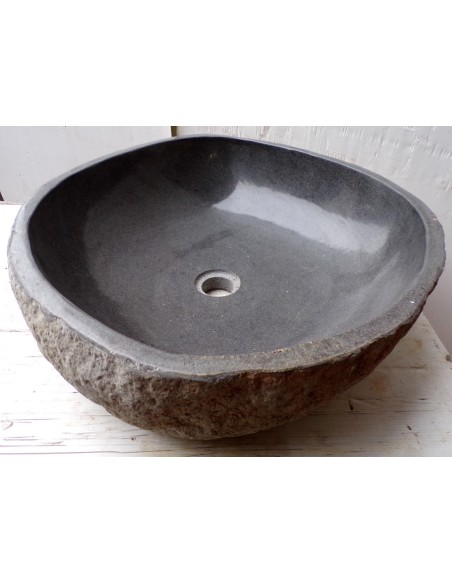 Lavandino pietra di fiume dp-681 cm 54x47x15 river stone sasso lavabo sink bagno