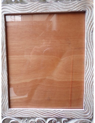 Cornice portafoto barocco in legno mdf bianco...