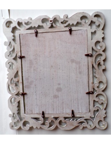 Cornice portafoto barocco in legno mdf bianco...