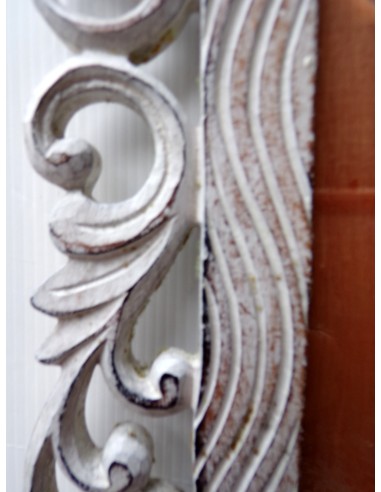 Cornice portafoto barocco in legno mdf bianco...