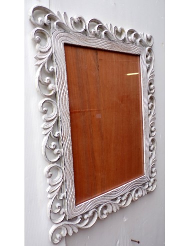 Cornice portafoto barocco in legno mdf bianco...