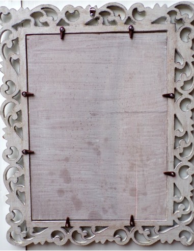 Cornice portafoto barocco in legno mdf bianco...