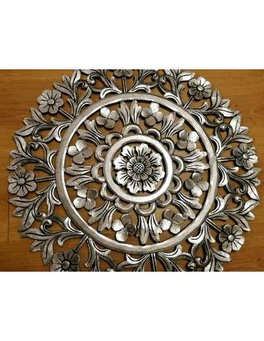 Pannello floreale in legno mdf traforato a mano...