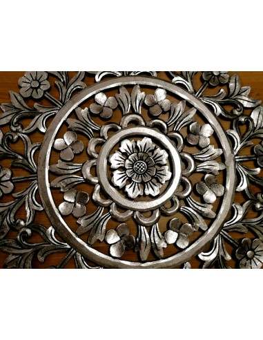 Pannello floreale in legno mdf traforato a mano...