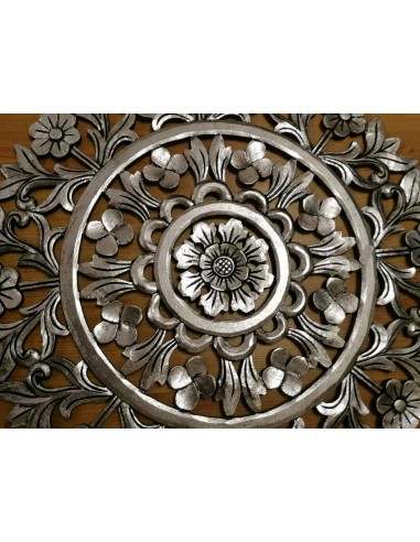 Pannello floreale in legno mdf traforato a mano...