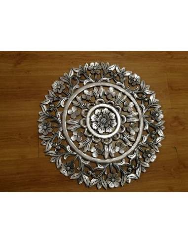 Pannello floreale in legno mdf traforato a mano...