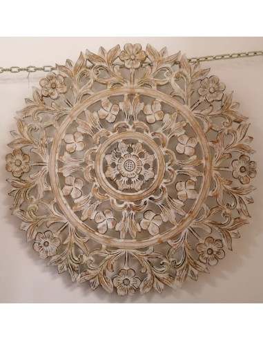 Pannello floreale in legno mdf traforato a mano...