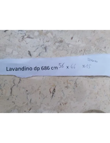 Lavandino in marmo chiaro bianco irregolare...