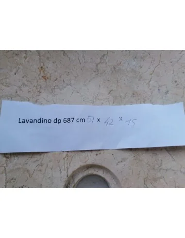 Lavandino in marmo chiaro bianco irregolare...