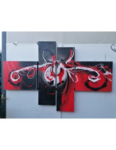 Quadro astratto a pannelli cm 180x120 Klimt moderno...