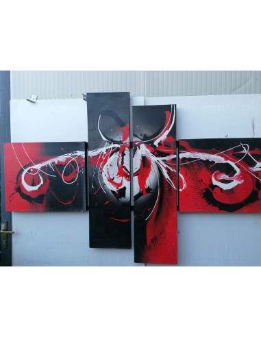 Quadro astratto a pannelli cm 180x120 Klimt...