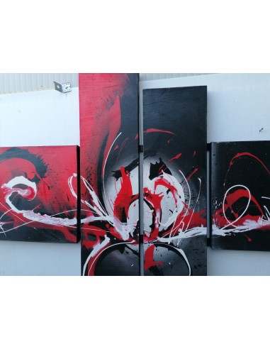 Quadro astratto a pannelli cm 180x120 Klimt...