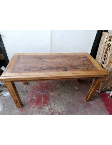 Tavolo da pranzo stile industrial in legno teak...