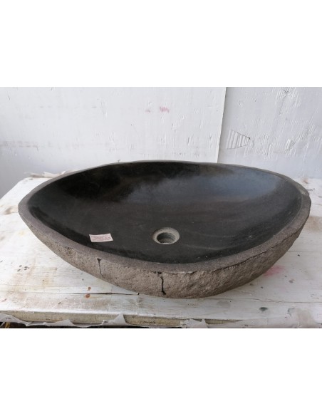 Lavandino pietra di fiume dp-688 cm 61x44x15 river stone sasso lavabo sink bagno