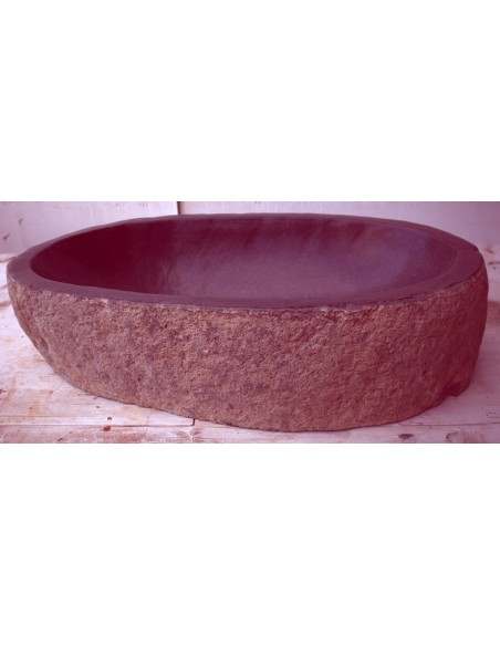 Lavandino pietra di fiume dp-697 cm 62x34x15 river stone sasso lavabo sink bagno