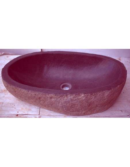 Lavandino pietra di fiume dp-697 cm 62x34x15 river stone sasso lavabo sink bagno
