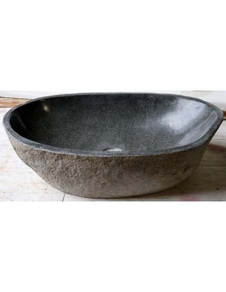 Lavandino pietra di fiume dp-6550 cm 57x37x15 river stone sasso lavabo sink bagno