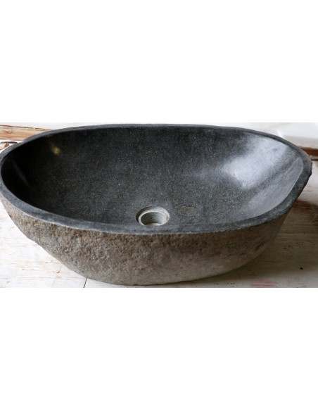 Lavandino pietra di fiume dp-6550 cm 57x37x15 river stone sasso lavabo sink bagno