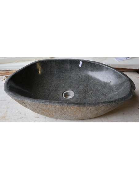 Lavandino pietra di fiume dp-6550 cm 57x37x15 river stone sasso lavabo sink bagno