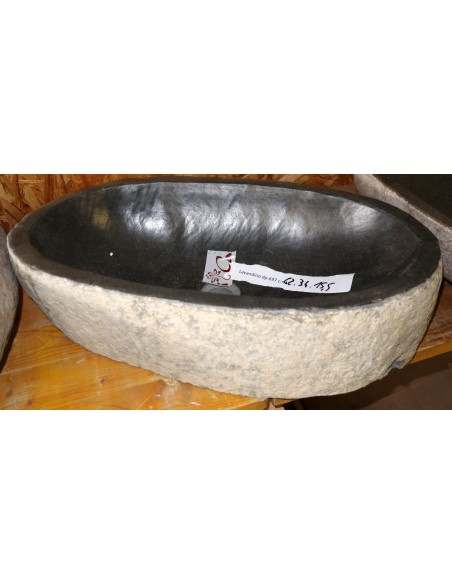 Lavandino pietra di fiume dp-697 cm 62x34x15 river stone sasso lavabo sink bagno