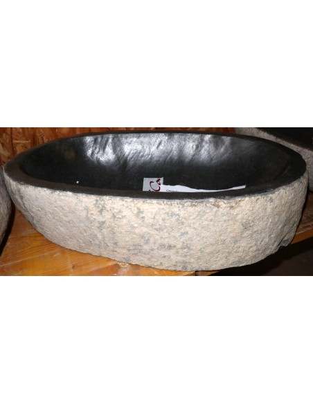 Lavandino pietra di fiume dp-697 cm 62x34x15 river stone sasso lavabo sink bagno