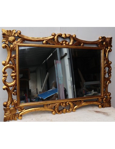 Specchio barocco in legno intarsiato cm 120x80...
