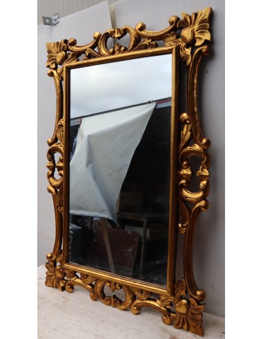 Specchio barocco in legno intarsiato cm 120x80...