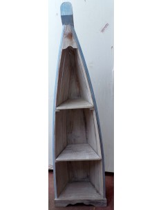 Libreria a forma di barca cm 156h in albesia 3 ripiani... 2