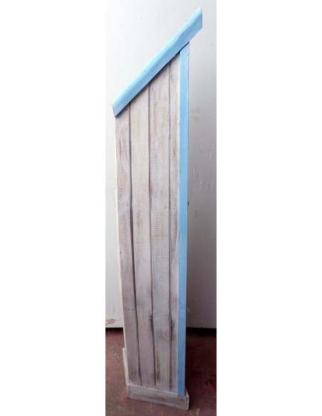 Libreria a forma di barca cm 156h in albesia 3 ripiani turchese