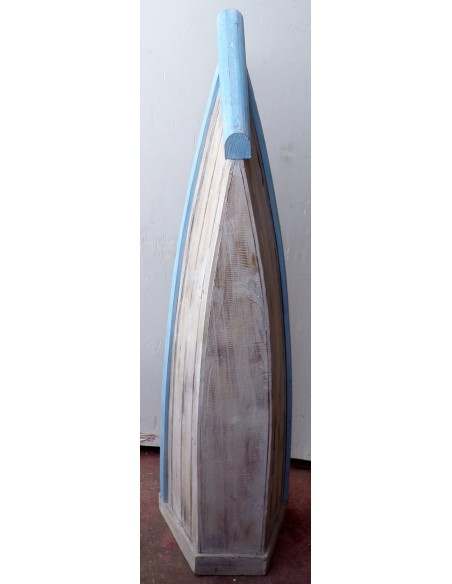 Libreria a forma di barca cm 156h in albesia 3 ripiani turchese