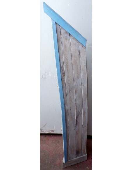 Libreria a forma di barca cm 156h in albesia 3 ripiani turchese