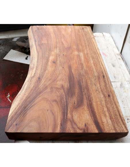 Piano in legno top massello suar o noce indiano per bagno cm 100x44/50x6h tavola 12A