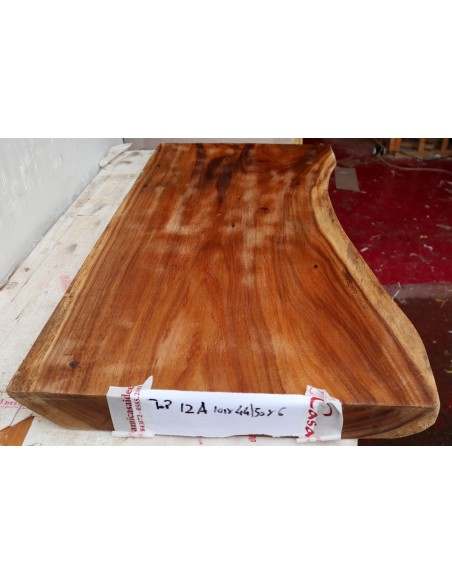 Piano in legno top massello suar o noce indiano per bagno cm 100x44/50x6h tavola 12A