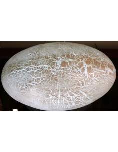 Lampadario in Vetro Resina bianco craccato diam. 60... 2