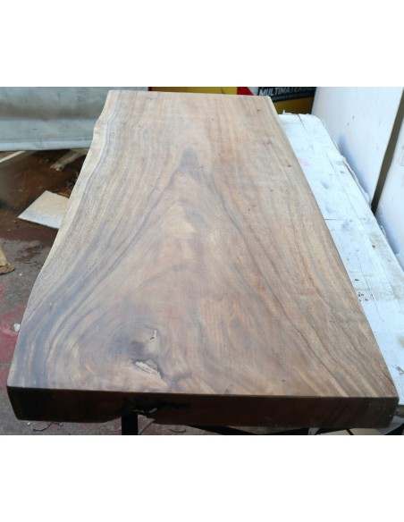 Piano in legno top massello suar o noce indiano per bagno cm 120x51/49x6h tavola 15A