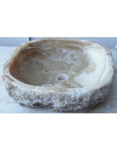 Lavandino in onice marrone miele bianco pietra dp-6870 cm...