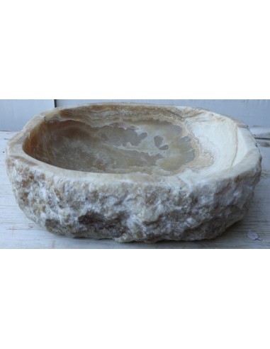 Lavandino in onice marrone miele bianco pietra...