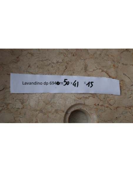 Lavandino in marmo chiaro bianco irregolare dp-6940 cm 50x41x15 pietra stone sasso lavabo sink