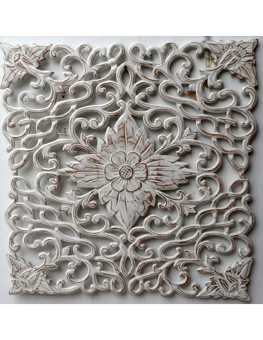 Pannello floreale in legno mdf traforato a mano...