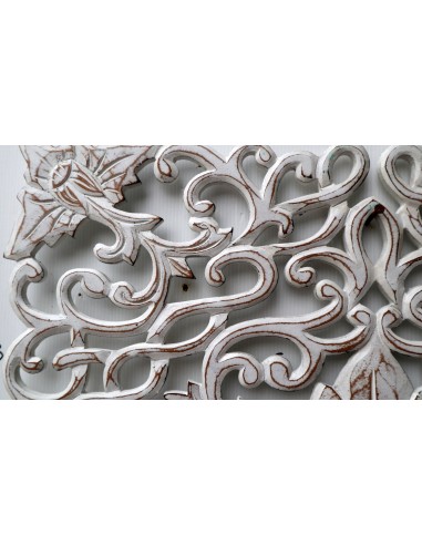 Pannello floreale in legno mdf traforato a mano...