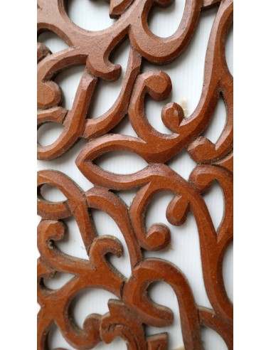 Pannello floreale in legno mdf traforato a mano...