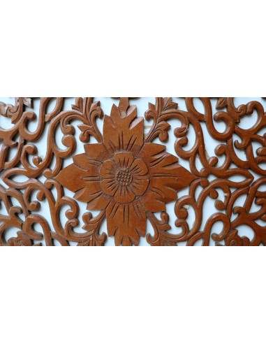 Pannello floreale in legno mdf traforato a mano...