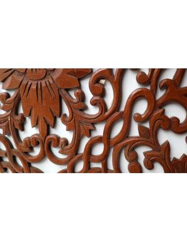 Pannello floreale in legno mdf traforato a mano...