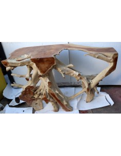 Consolle in radice di teak massello cm 122x46x80h root... 2