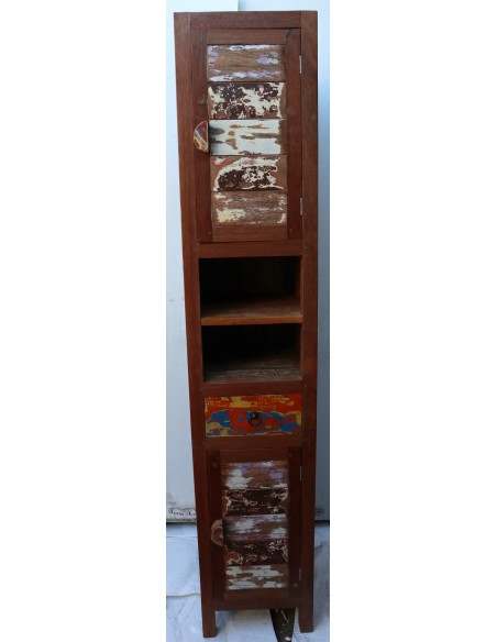 Colonna bagno in Teak massello recupero imbarcazioni cm 40x35x180h industrial dx