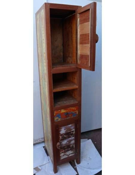 Colonna bagno in Teak massello recupero imbarcazioni cm 40x35x180h industrial dx