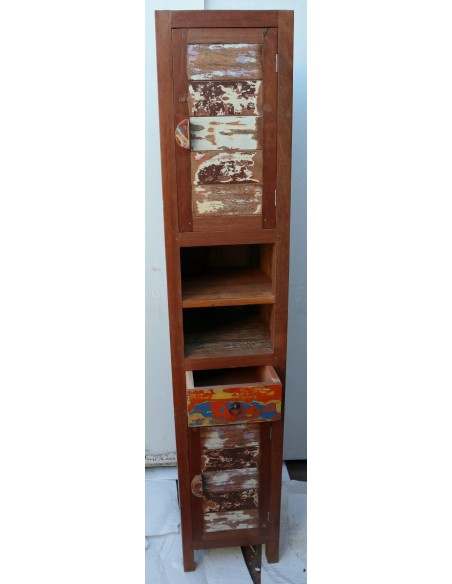 Colonna bagno in Teak massello recupero imbarcazioni cm 40x35x180h industrial dx