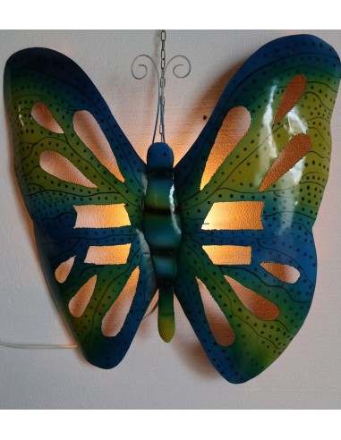Farfalla decorativa in metallo dipinto...